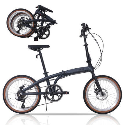 Vélo pliant RCB GK4 20" aluminium, 7 vitesses, freins à disque, 12 ans+