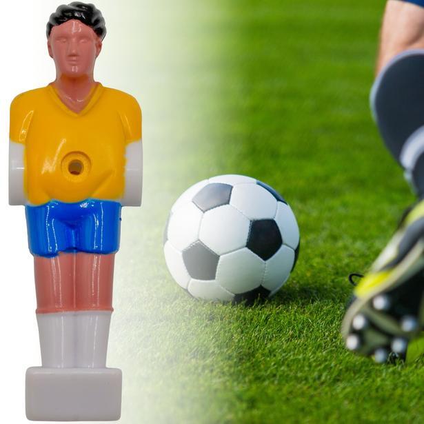 Tischfußballfigur - Bewegliche Spielerfigur für Tischfußball, gelb und blau 2/3