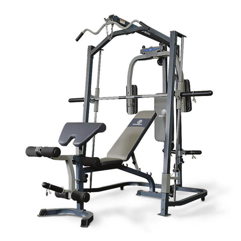 SPORTNOW Máquina de Multiestación Ajustable Multiestación de Musculación  con Placas de Peso de 45 kg Carga