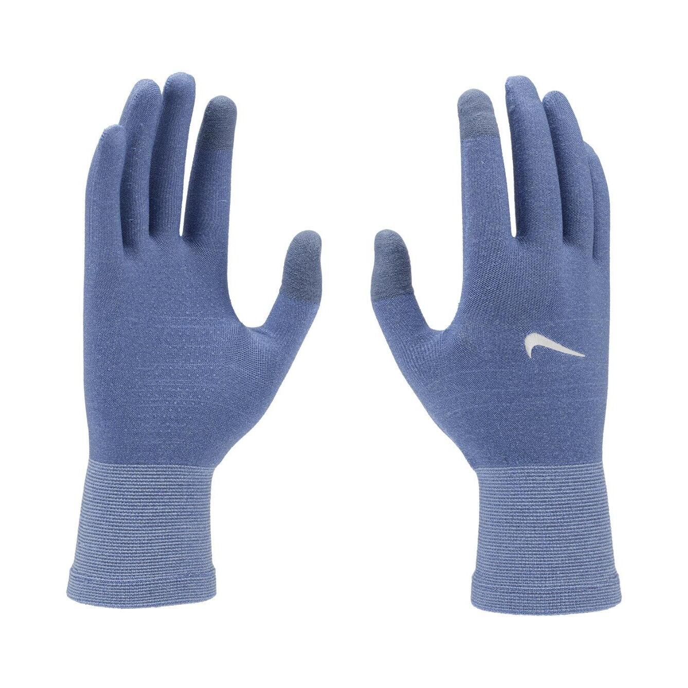 NIKE Mens Lightweight Knitted Running Gloves (Blue)