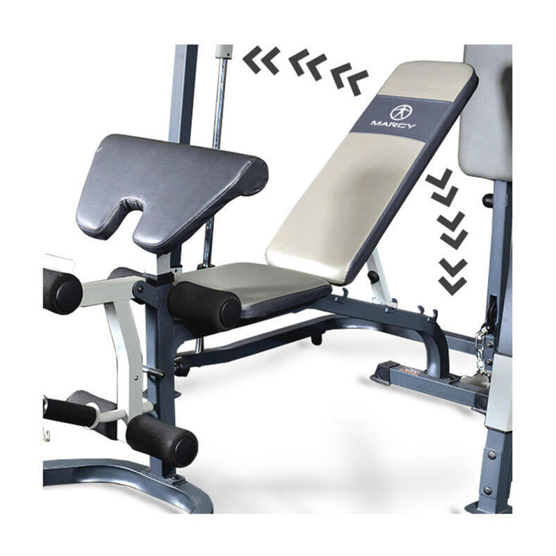 MP3100 Smith Machine en Bank - ondersteunt 135kg - 25 en 50mm schijven