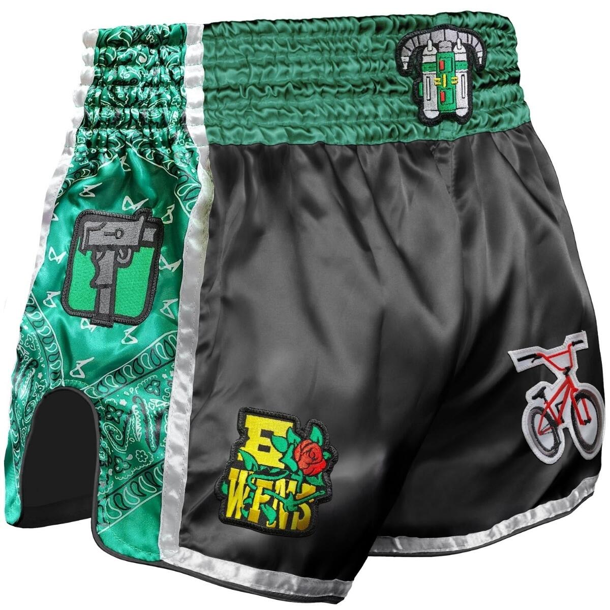 8 WEAPONS Muay Thai Shorts West Coast Green XXL 2/7