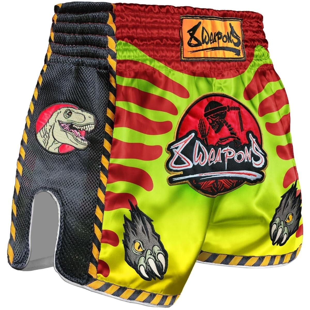 8 WEAPONS 8 WEAPONS Muay Thai Shorts Jurassic Green/Red XL