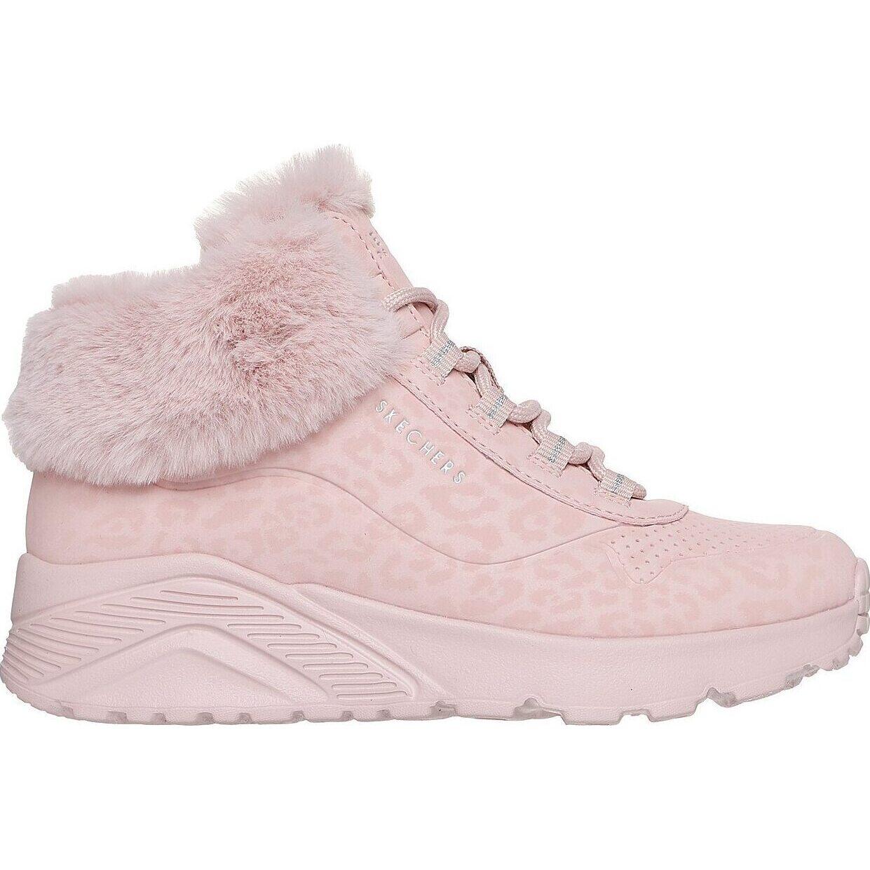 Bottes Skechers Uno Lite - Cozy Leopard, Rose, Enfants 3/5