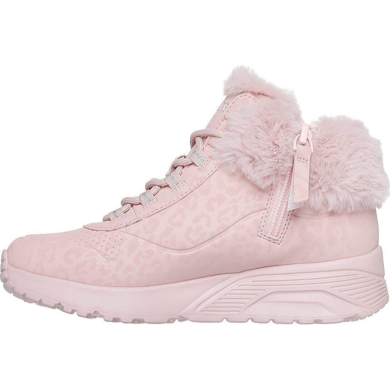 Bottes Skechers Uno Lite - Cozy Leopard, Rose, Enfants 5/5