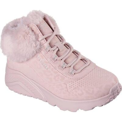 Laarzen skechers uno lite - cozy leopard, roze, kinderen