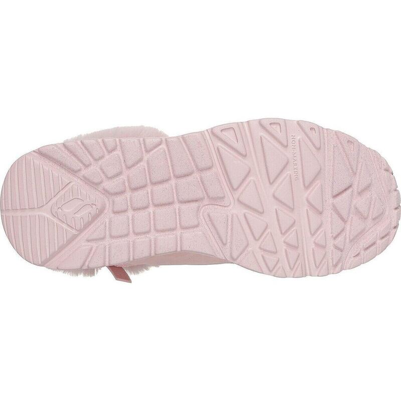 Ghete copii Skechers Uno Lite - Cozy Leopard, Roz