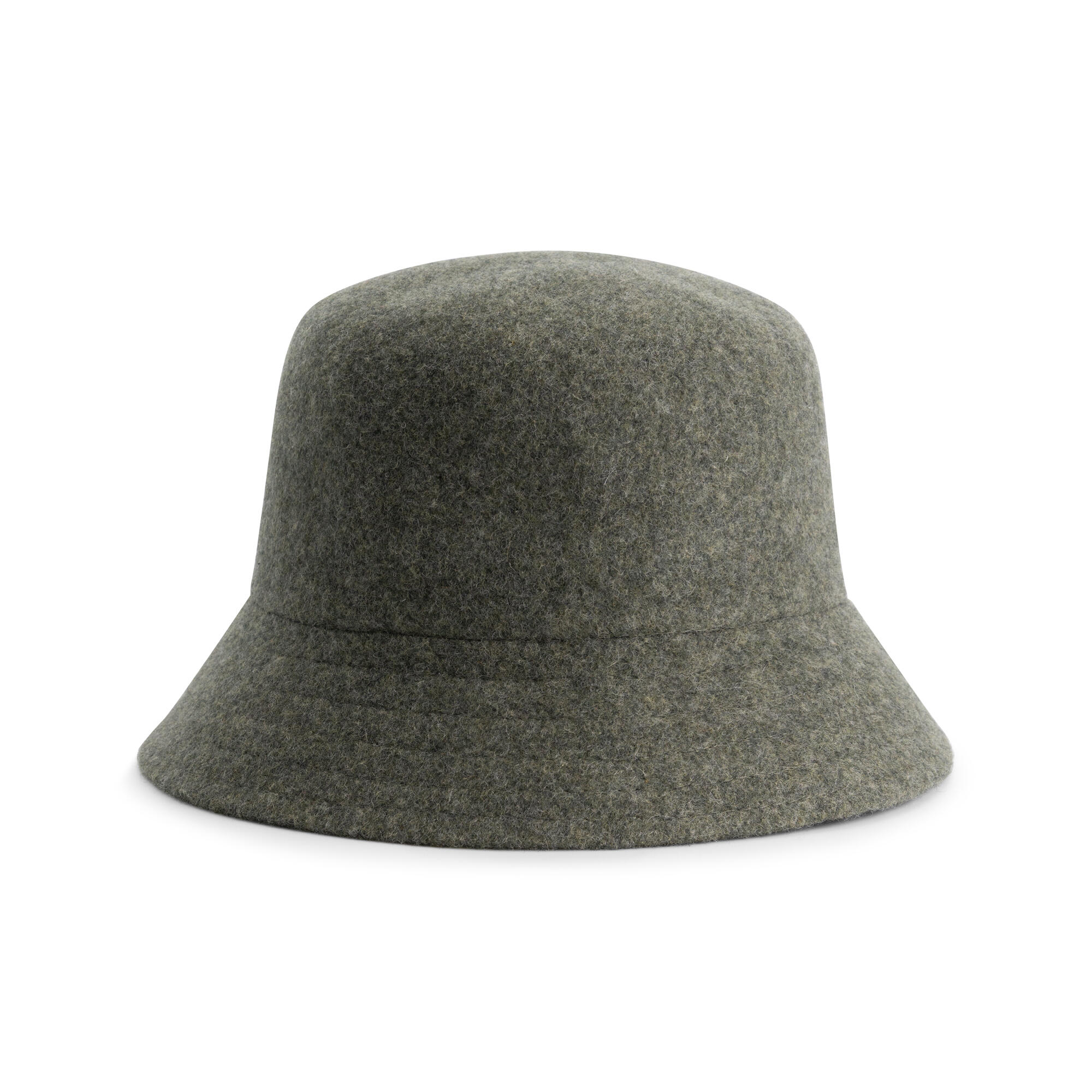Mignon Dames - Bucket Hat - Wolmix -Groen 2/4