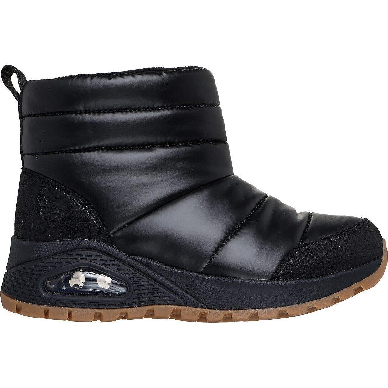 Stivali Skechers Uno Rugged - Puffer Daze, Nero, Donne 3/5