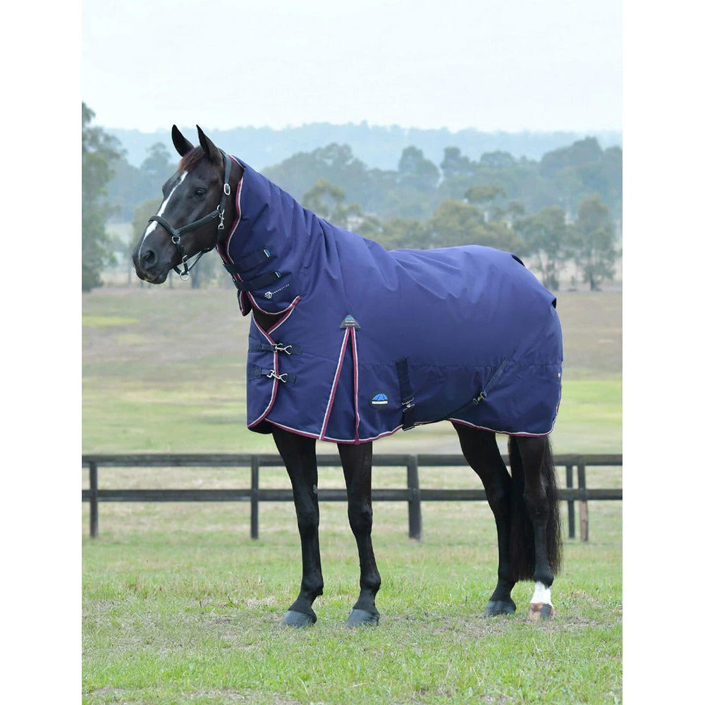 Weatherbeeta - Couverture D'Extérieur Pour Cheval Weatherbeeta Comfitec Essential Combo 220g - Couverture Cheval - Bleu|rouge - 105 - Decathlon