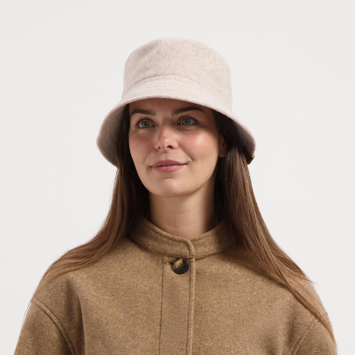 Mignon Dames - Bucket Hat - Wolmix - Zand 4/4