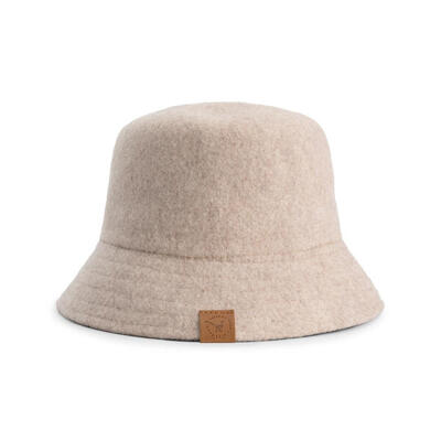 Mgo mignon dames - bucket hat - wolmix - zand