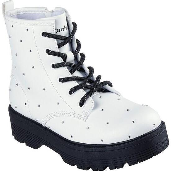 Stiefel Skechers Gravlen Hi - Jewel Strut, Weiß, Kinder