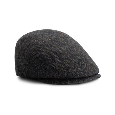 Mgo wem heren - flatcap - wolmix - zwart