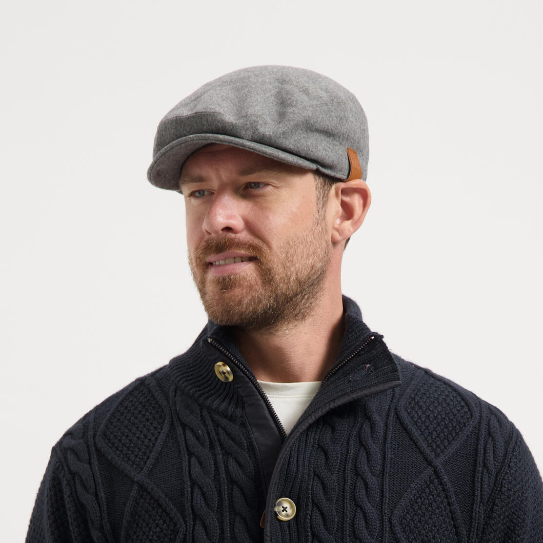 Tod Hommes - Casquette plate - Mélange de laine - Gris 4/4
