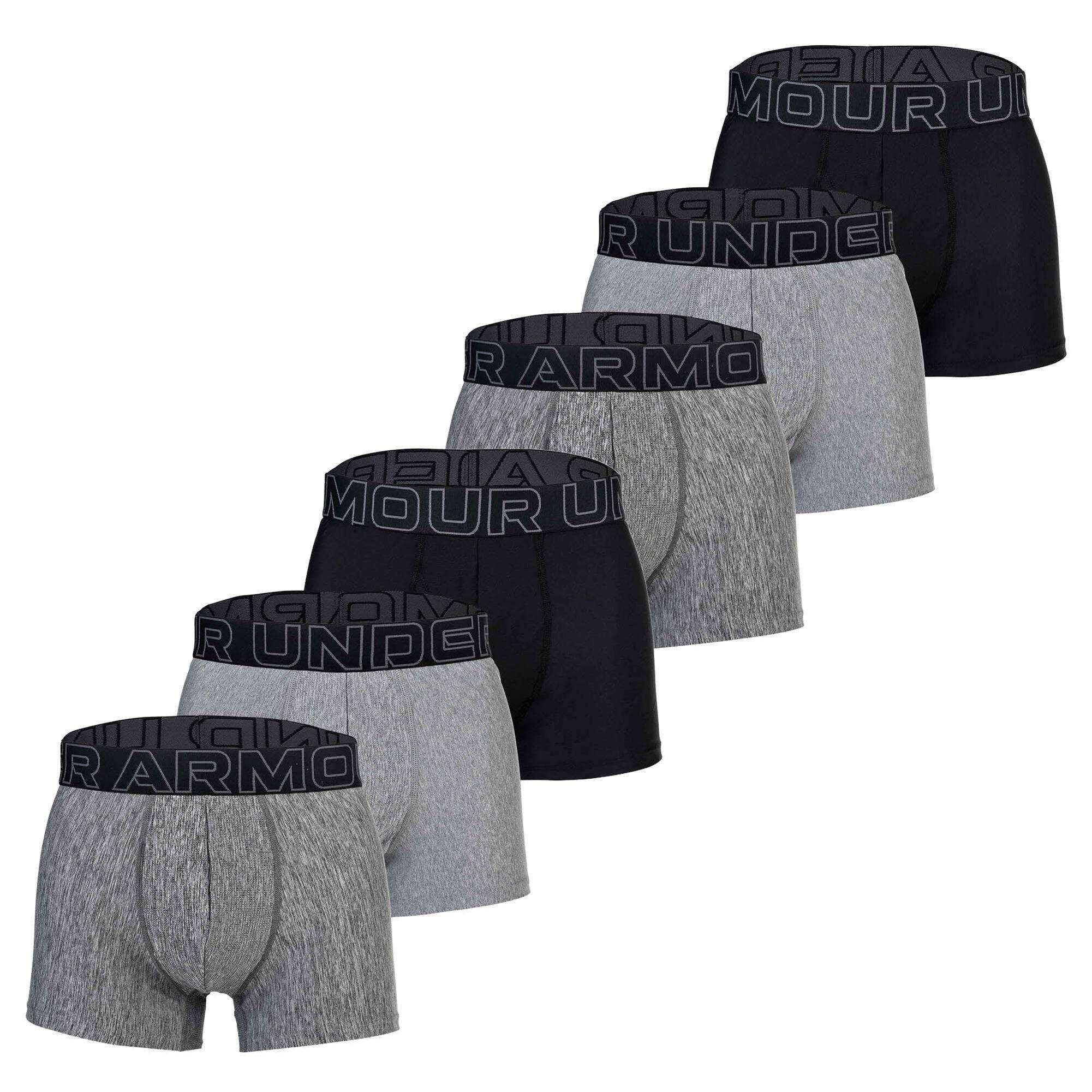 UNDER ARMOUR Boxershort Herren 6er Pack Figurbetont-UA PERFORMANCE TECH - SOLID Solid 3" 6PK