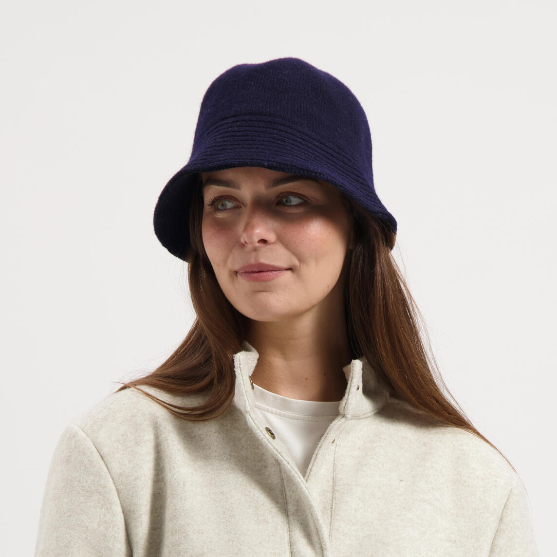 Mary Femmes - Chapeau bob - Mélange de laine - Bleu marine 4/4