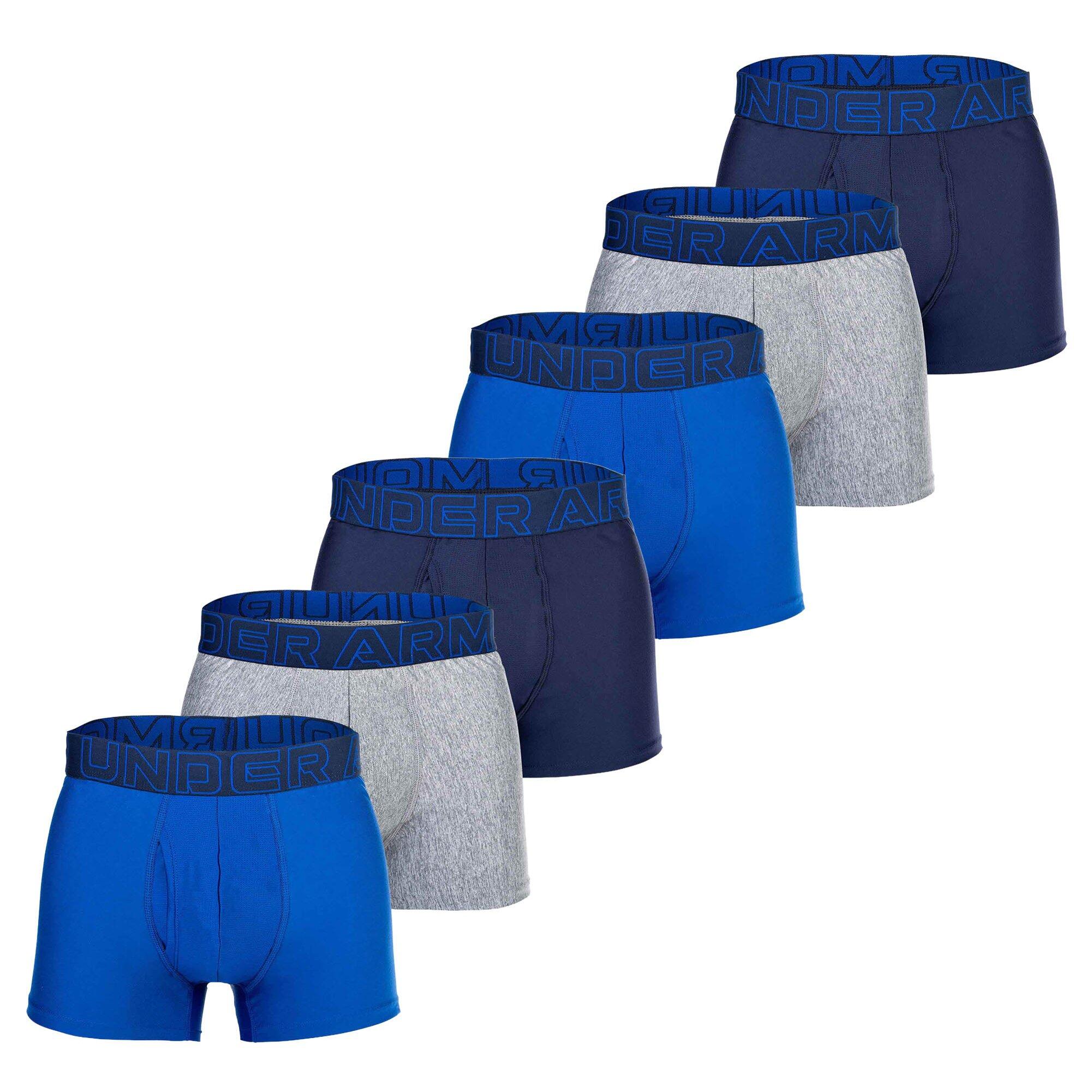 UNDER ARMOUR Boxershort Herren 6er Pack Figurbetont-UA PERFORMANCE TECH - SOLID Solid 3" 6PK