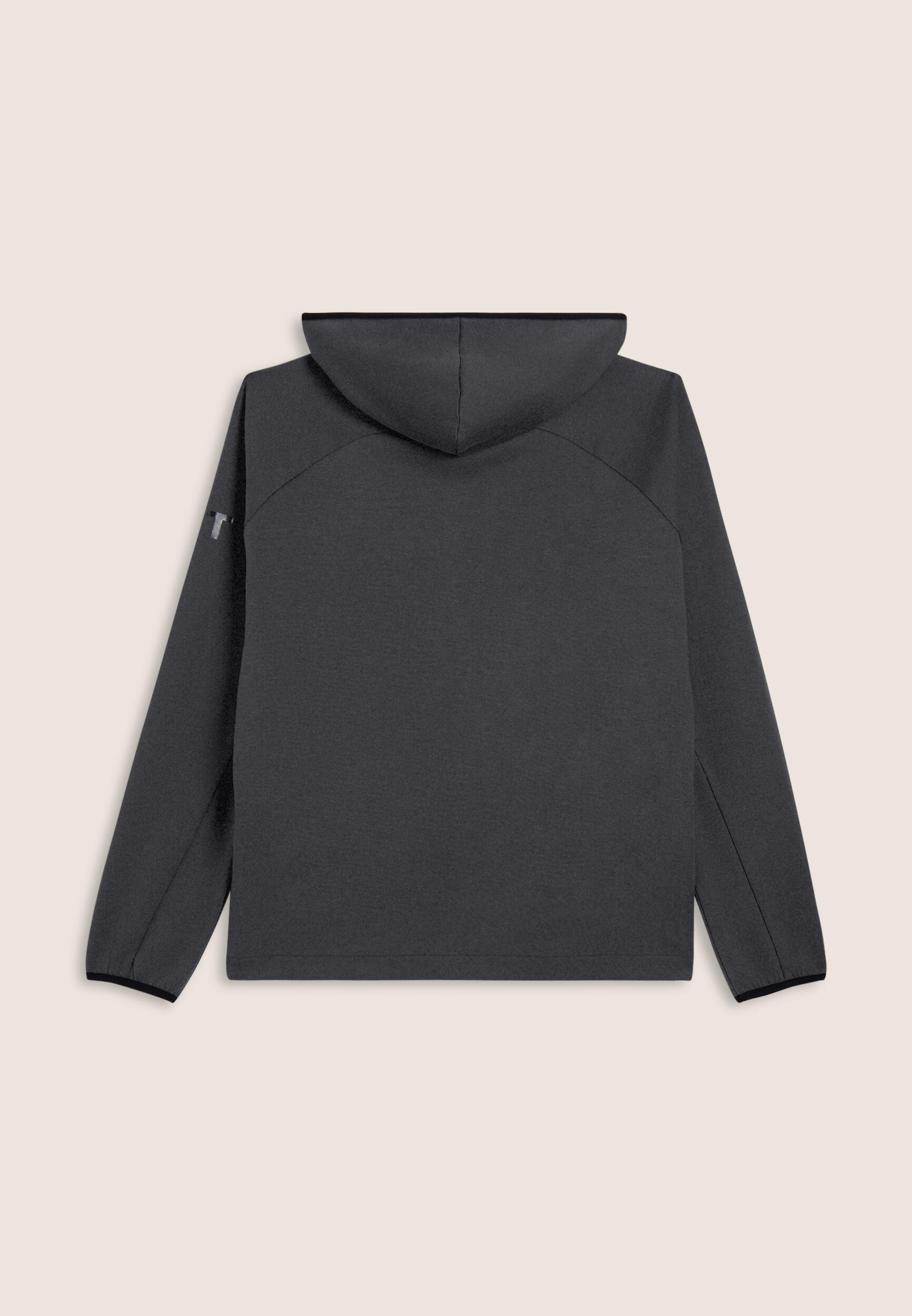 Sweat-shirt à fermeture à glissière avec capuche et bords en jacquard 2/3