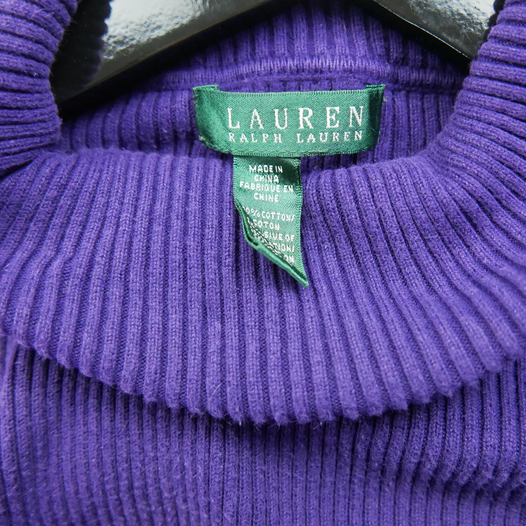 Reconditionné - Pull Femme col roulé Violet - Très Bon État 5/5