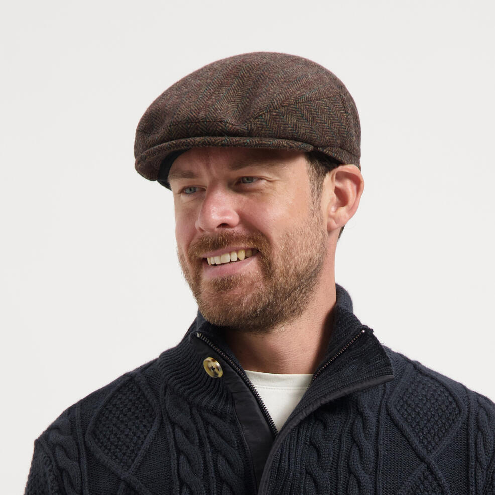 Wells Hommes - Casquette - Mélange de laine - Marron 4/4