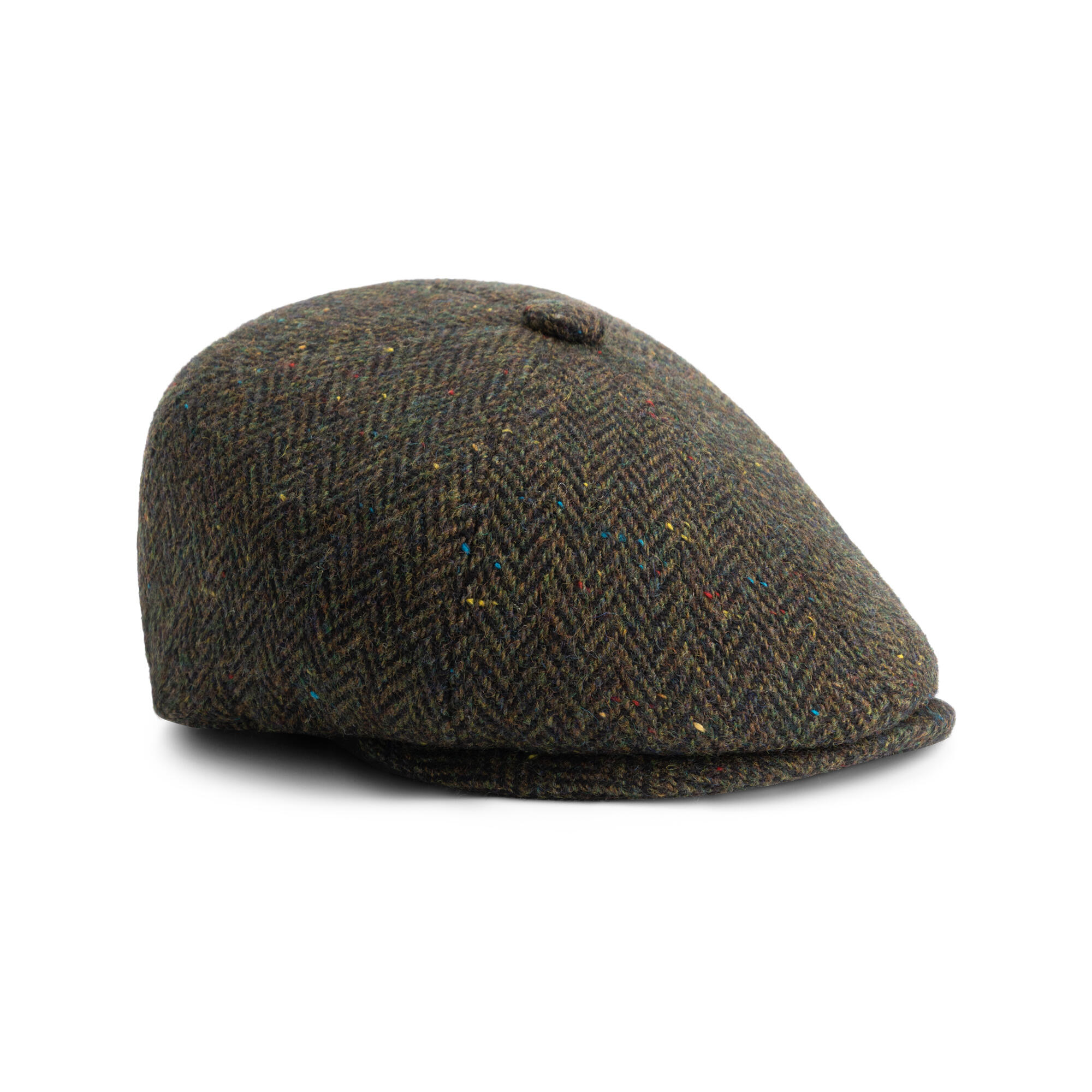 Wooler Heren - Pet - Wol - Groen 1/4