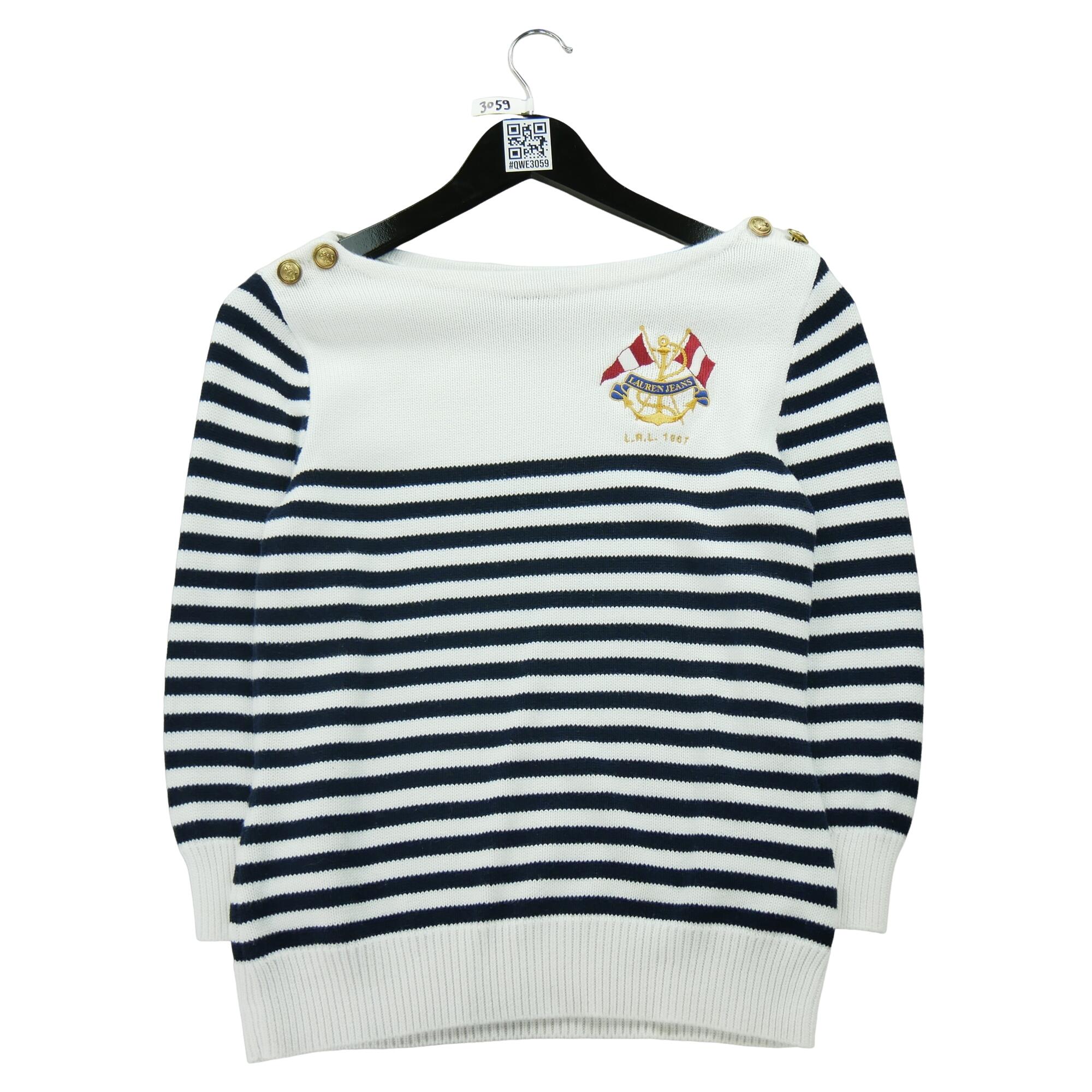 RALPH LAUREN Reconditionné - Pull Femme Blanc - Excellent