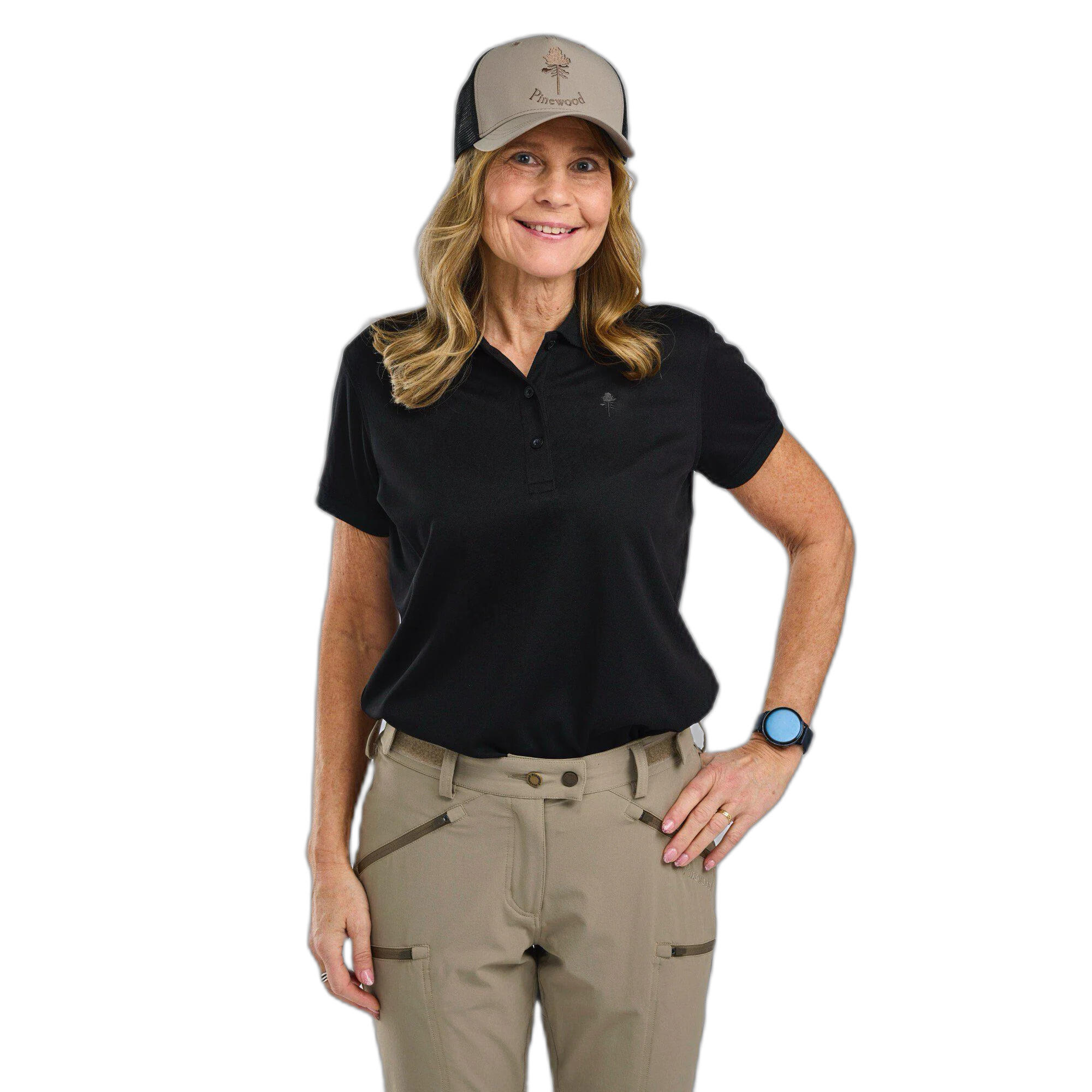 Pinewood - Polo Femme Pinewood Ramsey - Polo Manches Courtes - Noir - Decathlon