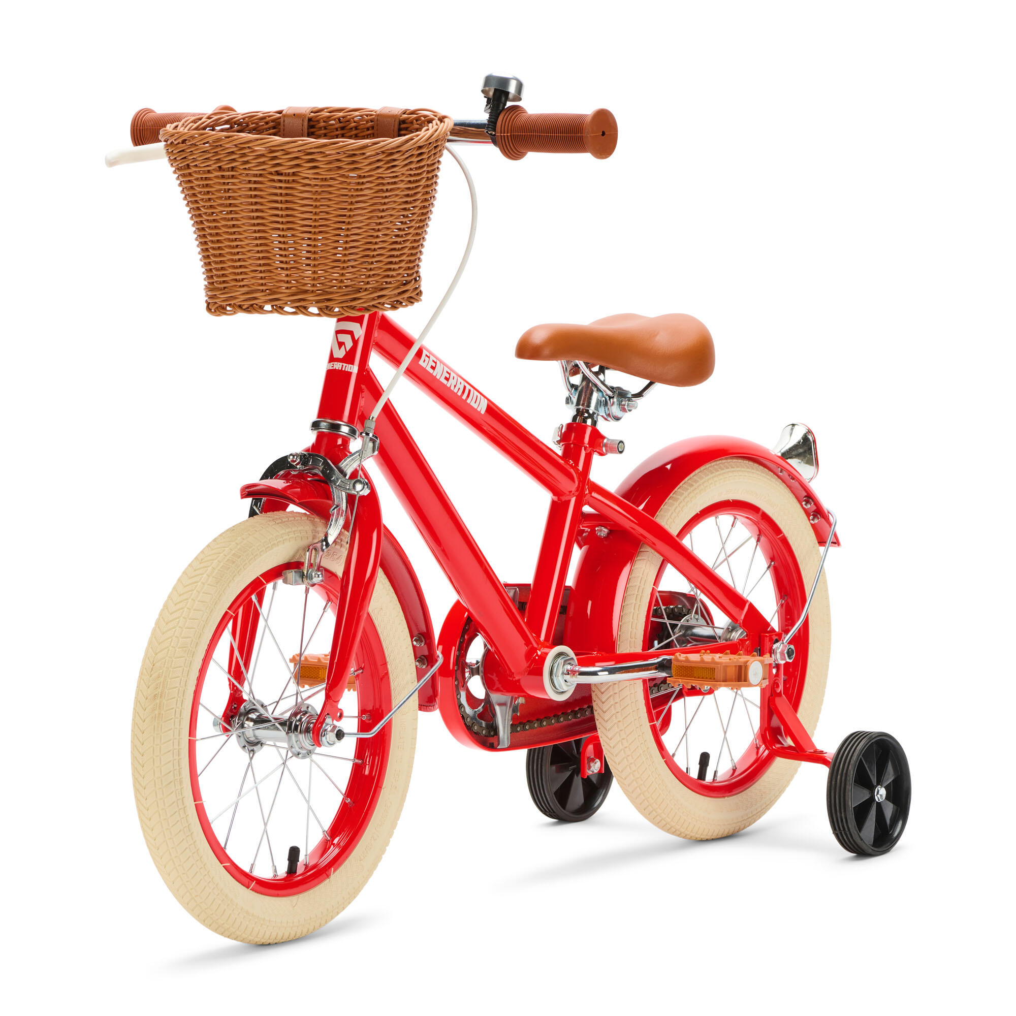 Generation Retro 14 pulgadas Rojo – Bicicleta infantil con cesta 2/4