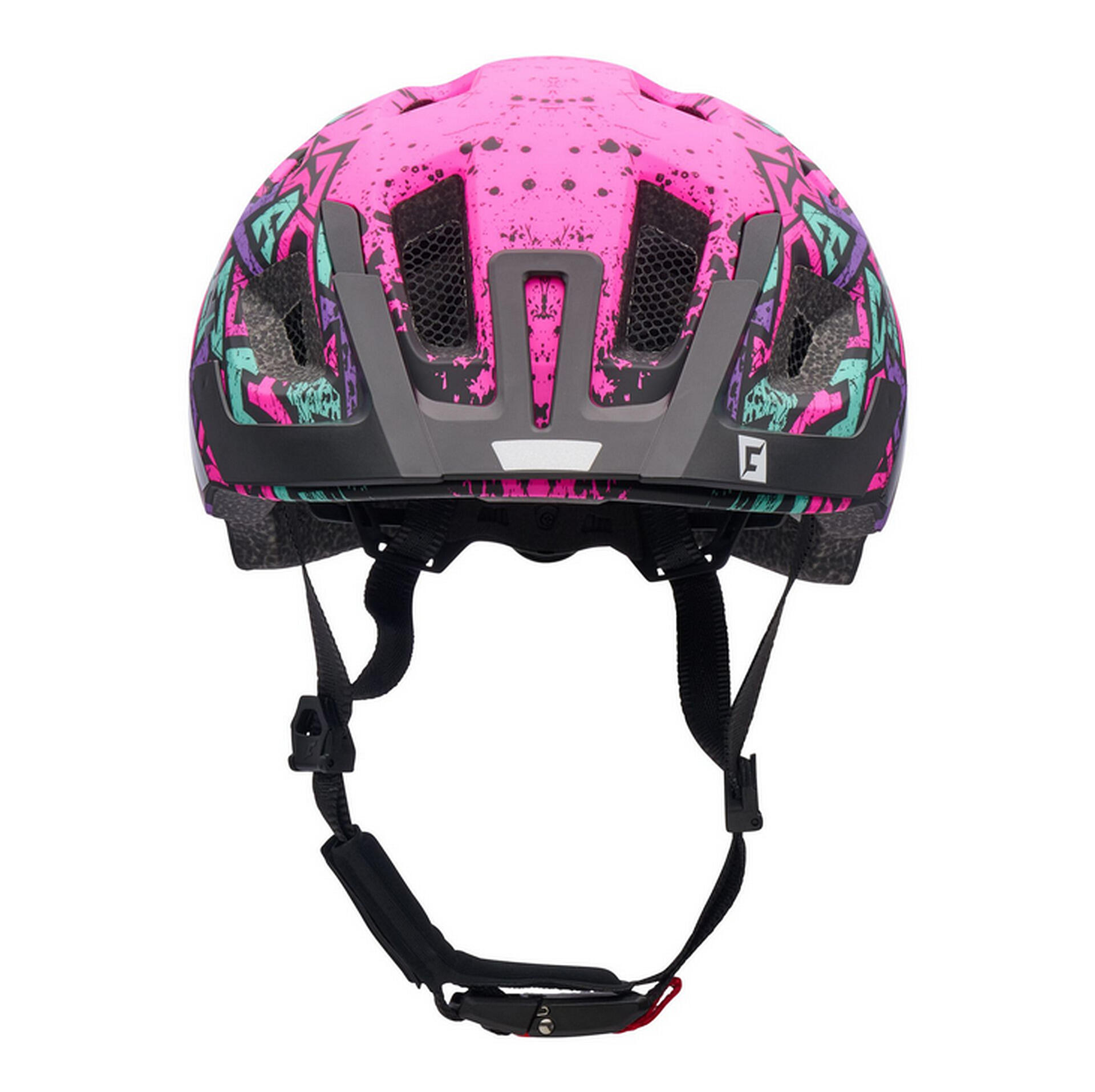 Casco da bicicletta Maxster Pro, rosa shocking opaco 3/4