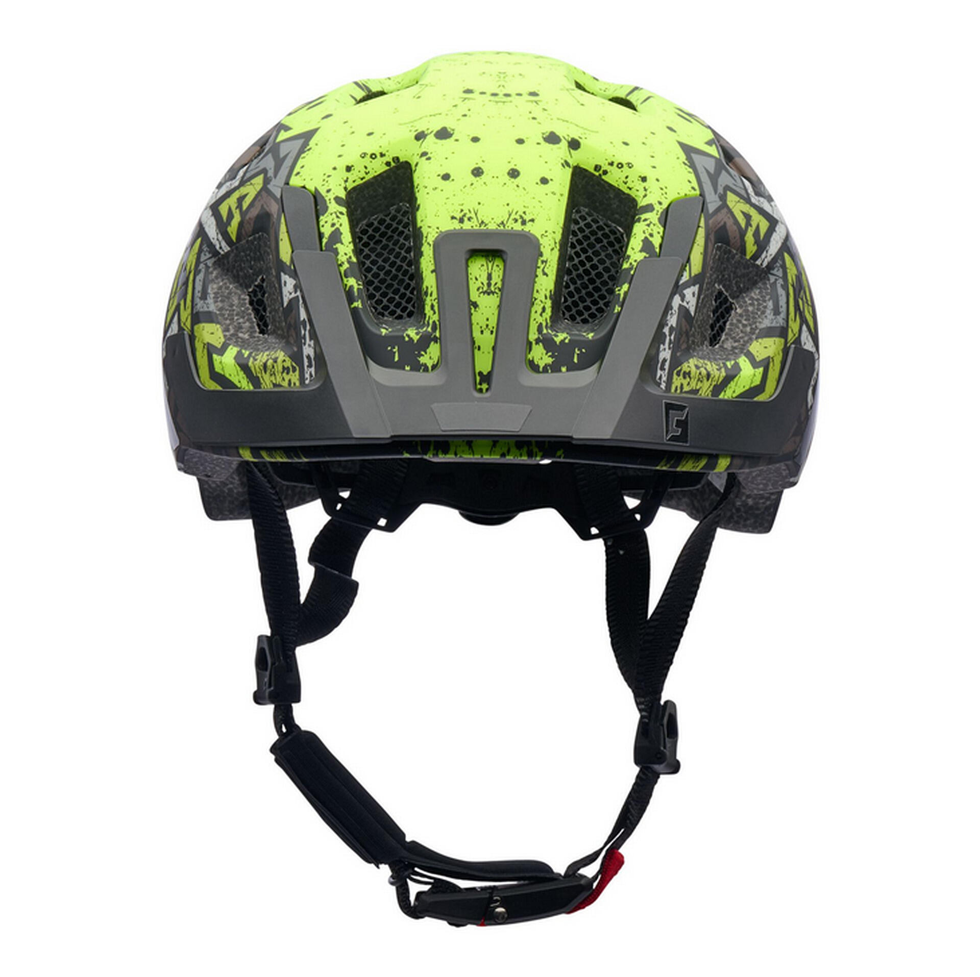 Casco da bicicletta Maxster Pro, giallo neon opaco 3/4