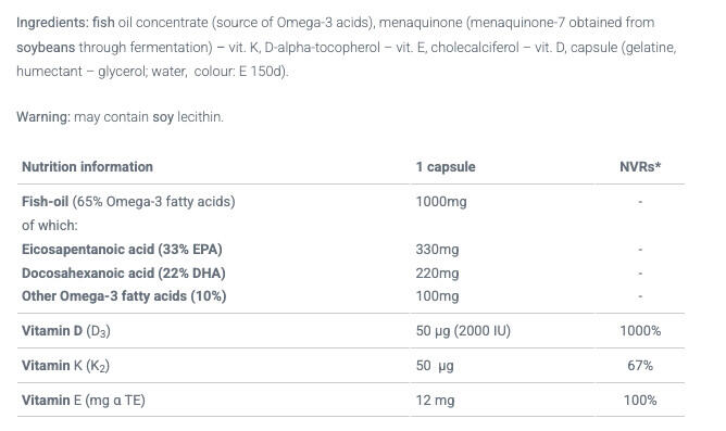 Omega 3 - Gold Omega 3 D3+K2 Sport Edition - 60 Capsule 3/3