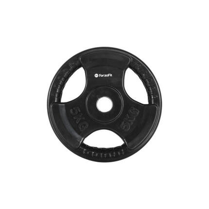 IVOL Gewichtsscheibe – Kurzhantelgewichte – 1 x 5 kg – 30 mm – Gummi