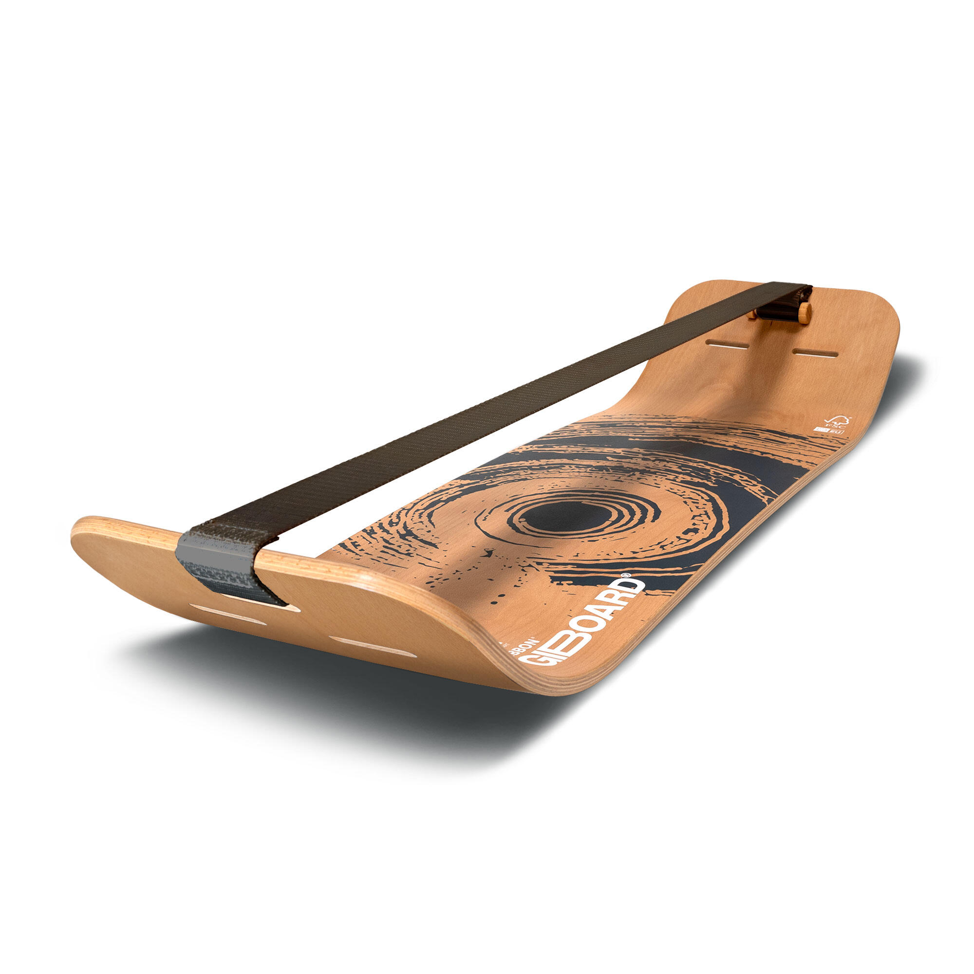 Balansbord slackline Giboard Active Black gepatenteerd, FSC-hout - Zwart 4/6