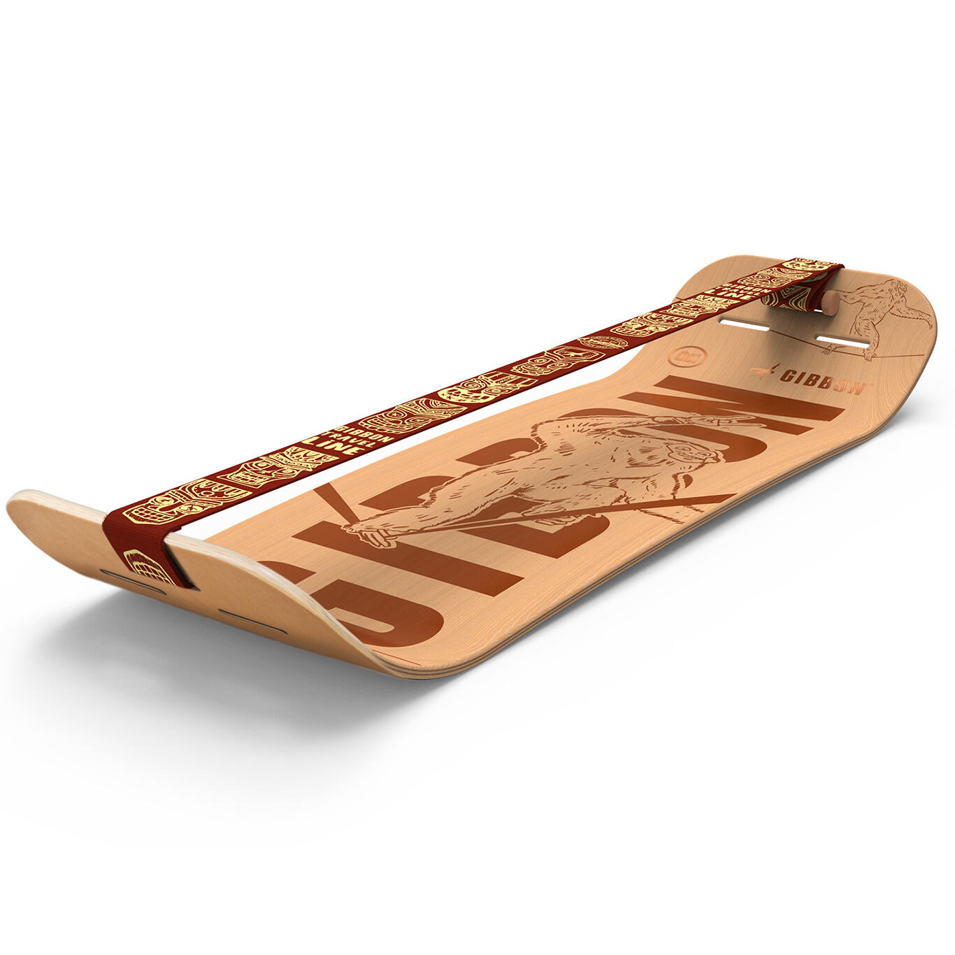 Slackline-Brett-Set Gibbon Giboard - Roots Rocker Travel 5/7