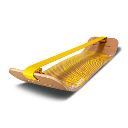 Balance board slackline Giboard Zen Yellow patentiert, FSC-Holz - Gelb