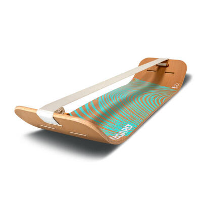 Balansbord slackline giboard zen blue gepatenteerd, fsc-hout - blauw