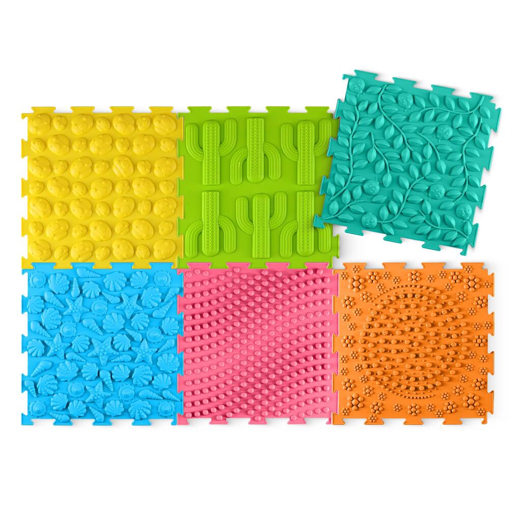 Сензорни пъзели 4FIZJO силикон 24x24 см сензорна интеграция стъпала деца