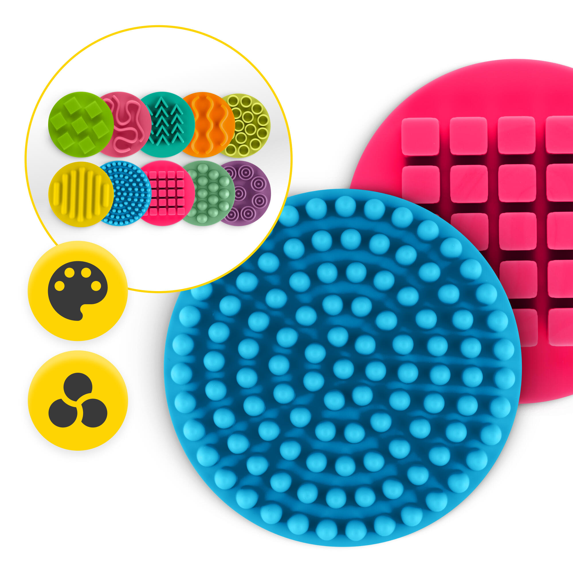 Dyski sensoryczne dla dzieci do zabawy i ćwiczeń 4FIZJO średnica 10 cm 6/7