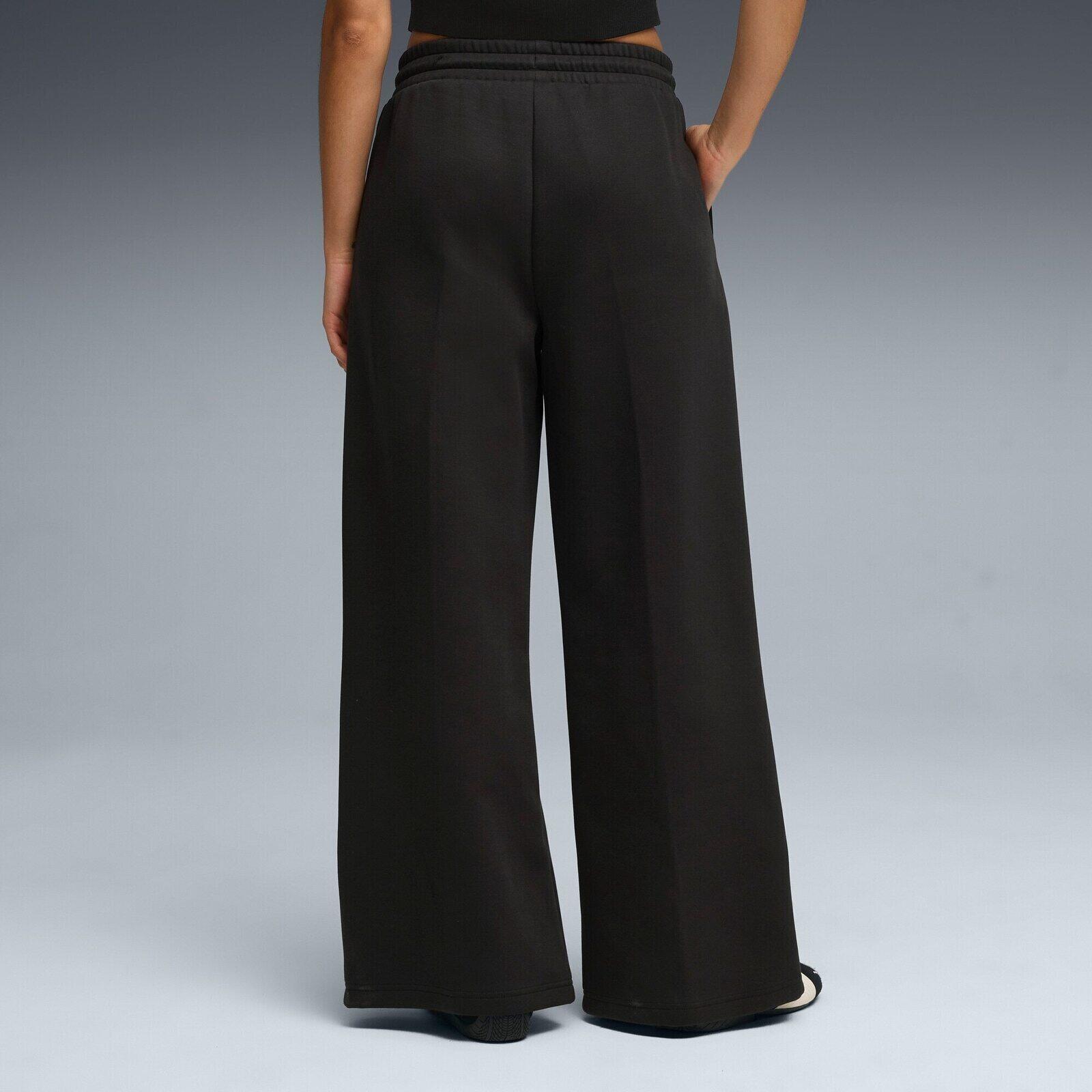 Pantalon Puma Wardrobe Ess Relaxed Pants Dk, Noir, Femmes 2/5