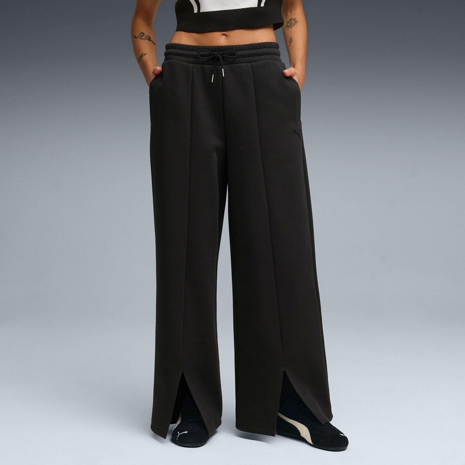 Pantalon Puma Wardrobe Ess Relaxed Pants Dk, Noir, Femmes 4/5