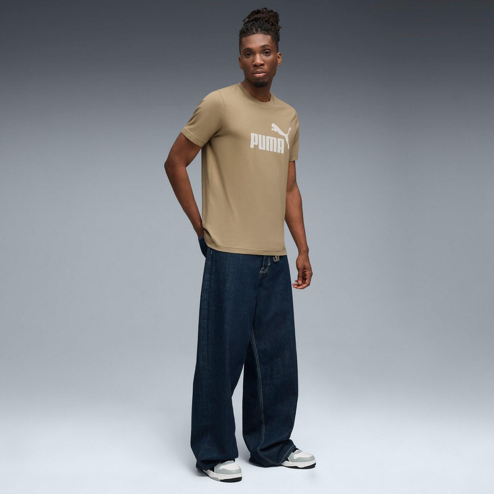 T-shirt Puma Ess No. 1 Logo Tee S, Beige, Hommes 3/5