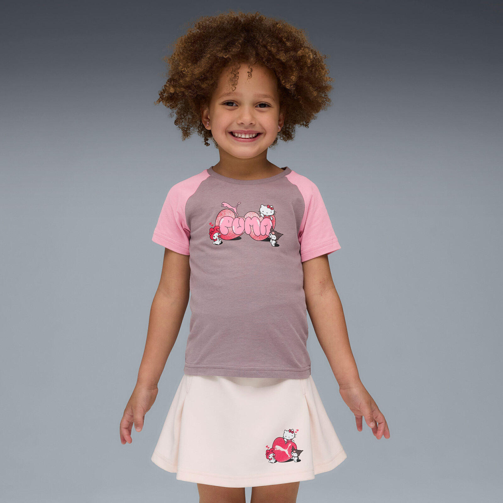 T-shirt Puma X Hello Kitty Friends Slim Tee Pl, Gris, Enfants 4/5