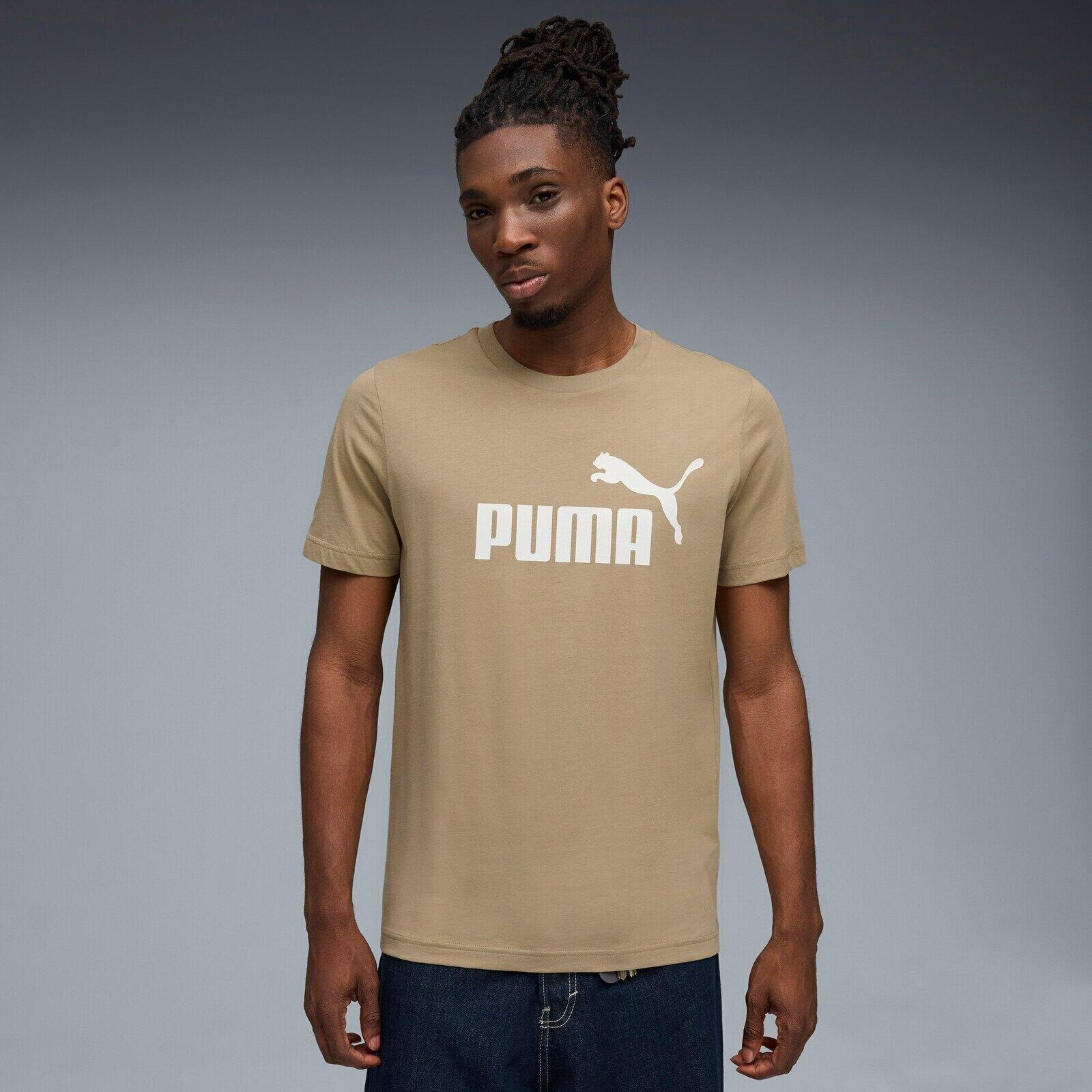T-shirt Puma Ess No. 1 Logo Tee S, Beige, Hommes 4/5