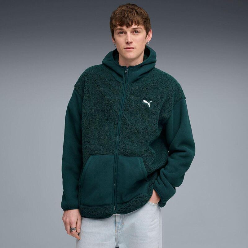 Hanorac barbati Puma Ess Elevated Relaxed Winterized, Verde