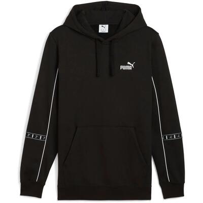Kap puma ess tape layout hoodie, zwart, uniseks