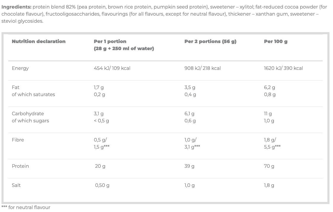 Veggie Protein Complex OLIMP 500 g. Naturalny 3/3