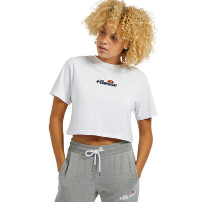 ellesse Damen Crop T-Shirt Fireball weiß