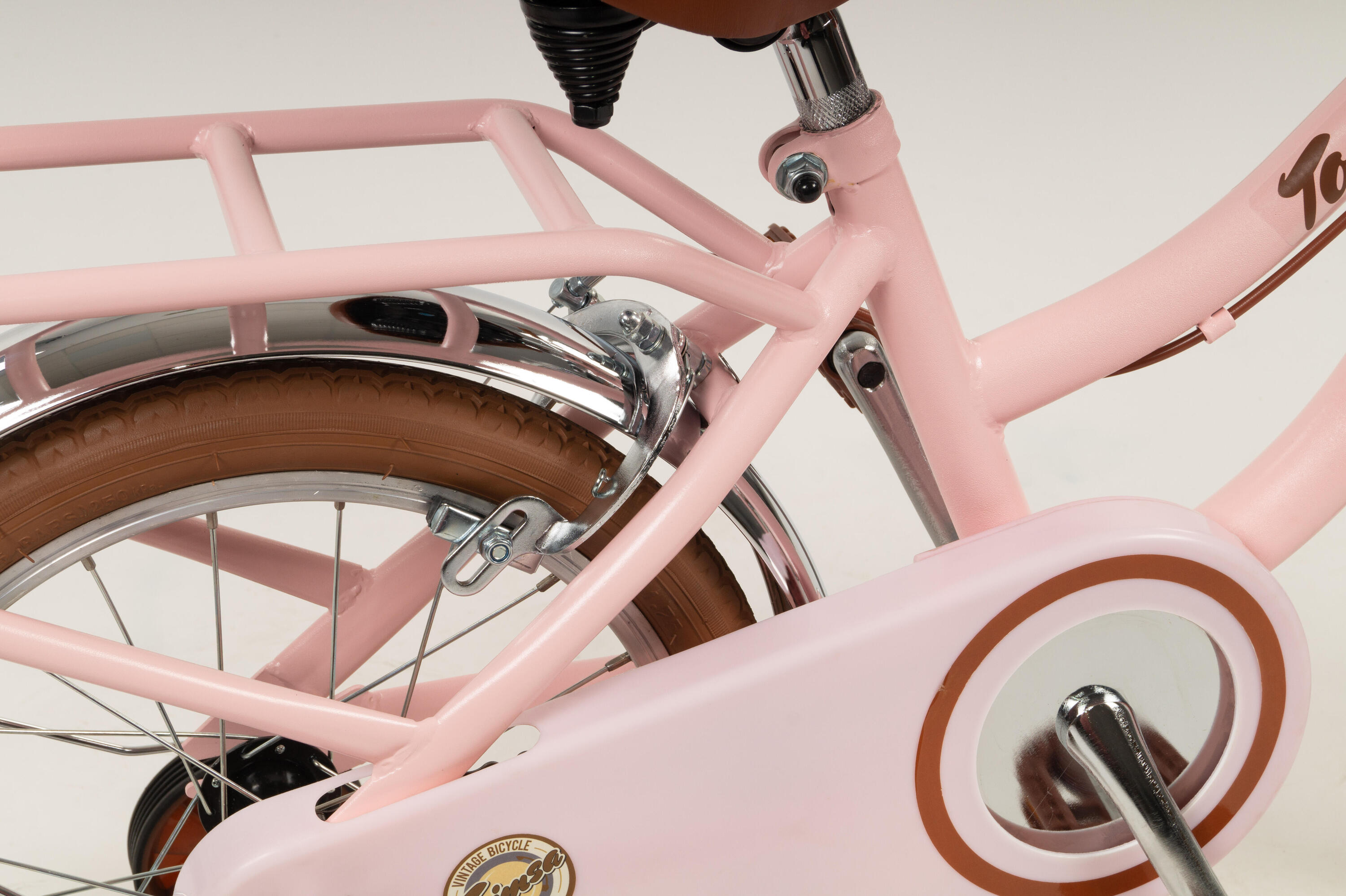 Bicicleta Infantil 16" Vintage Rosa 4/7