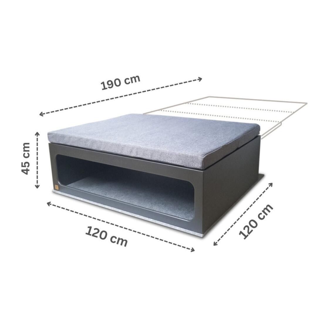 Mueble Camper MOKUZAI Negro 115x120x45cm 5/7